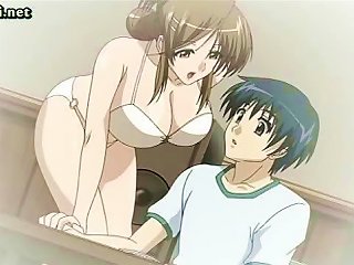 Anime Girl Massaging Big Cock